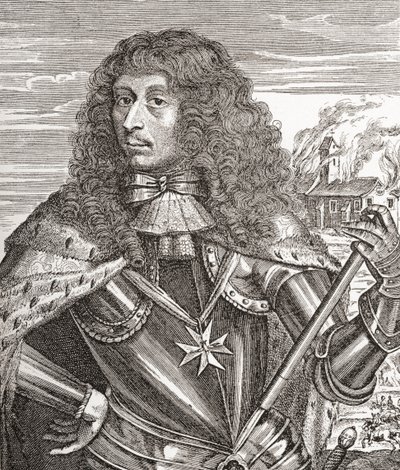 Louis de Bourbon, Prince de Condé alias le Grand Condé, 1621-1686. Général français. De Les Heures Libres publié en 1908. - French School